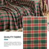 Christmas Sofa Cover American Retro Holiday Red Green Plaid Slip Proof Full Coverage Fringe Couch Blanket