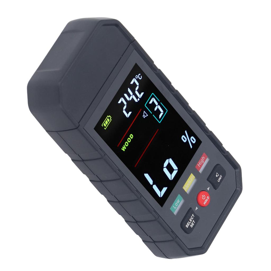 Wood Moisture Meter Pin Type LCD Digital Display 2 In 1 Dampness Temperature Sensor Detector for Material