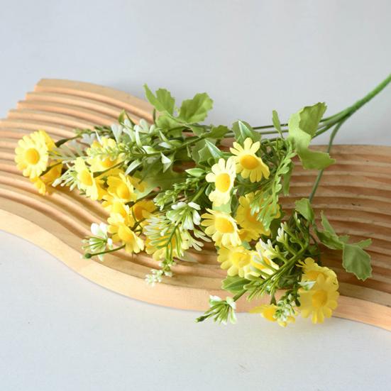 Künstlicher Frühlings-Wildblumenstrauß Realistische Fake-Seidenblume mit Stiel Zuhause Party Faux