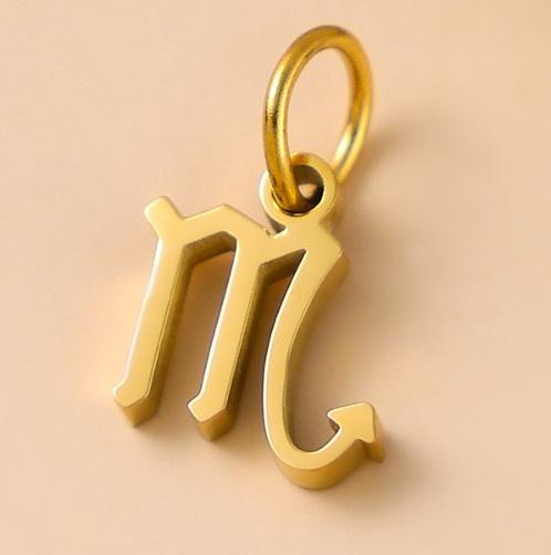 SUNIBI Stainless Steel Star Zodiac Sign 12 Constellation Pendant Accessories for Necklace Women Man Jewelry Gifts