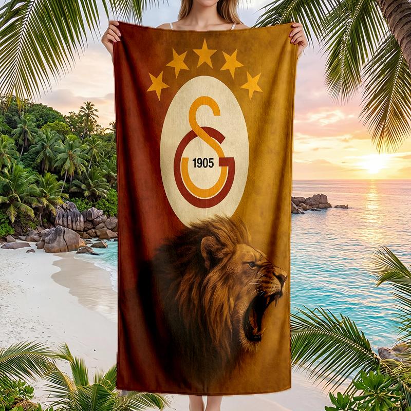 Galatasaray Fashion Beach Towel: Ideal for Summer Adventures Soft, absorbent and quick drying suitable for swimming and bathing