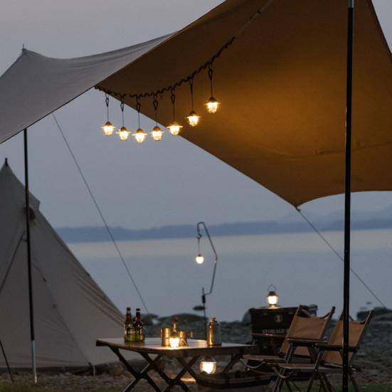 LED Camping Lantern Rechargeable Ultra-Bright Camping Light Waterproof Dimmable Hanging Retro Electric Lamp