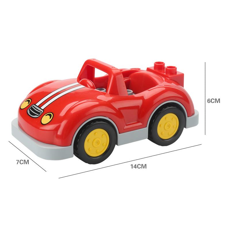 Yidu Large Particle Building Blocks: Motorcycle, Fire Truck, Airplane, Forklift Vehicle Toys