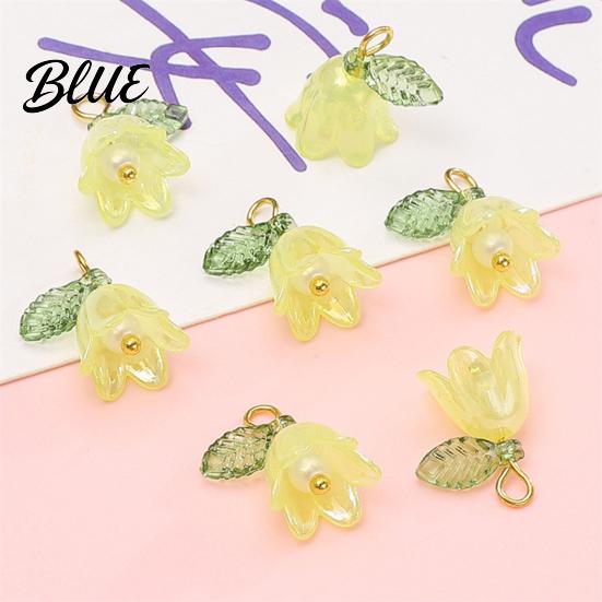 Three-dimensional Flower Charm 10Pcs DIY Pendant Three-Dimensional Simulation Texture Resin