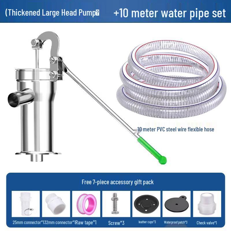 Landelijk Ouderwets Gietijzeren Handbediende Roestvrijstalen Putpomp