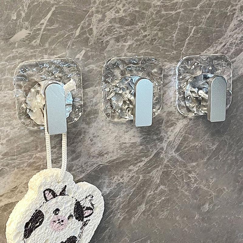 Punch-free Acrylic Hook Strong Viscose Adhesive Hook Load-bearing Door Back Wall Bathroom Kitchen Key Seamless Nail Clothes Hang