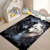 Wolf Patterned Carpet Wolf King Print Entrance Doormat Living Room Carpet Bedroom Non Slip Soft Floor Mat