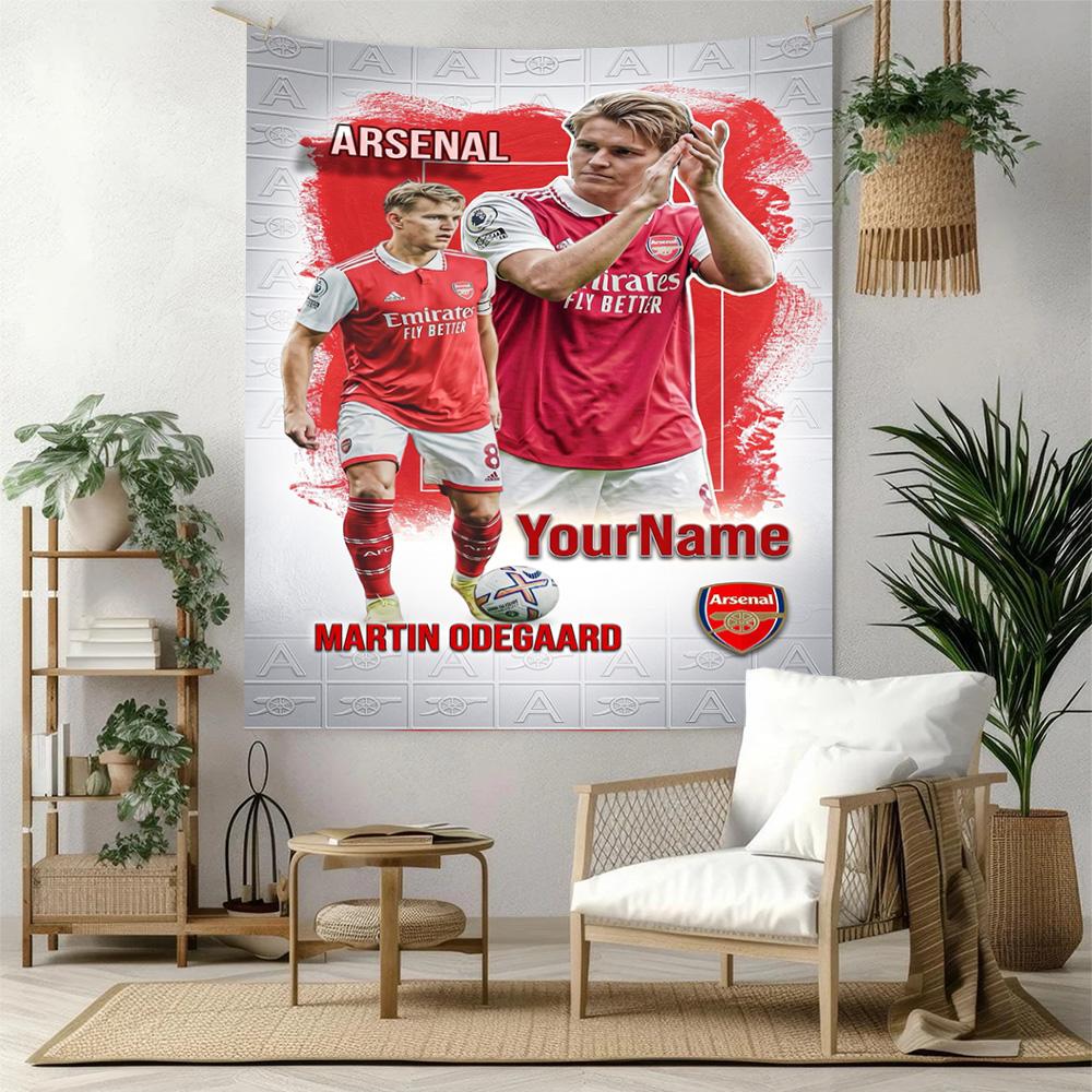 Arsenal Custom Your Name Wall Decor Tapestry Art For Pet Memorial Birthdaywedding Party Backdrop Family Gift