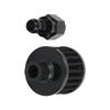 A16P-Straight AN8 12Mm Universal Small Motorcycle Cold Air Intake Filter Kit With Push Ends Crank Case Vent Cover Breather