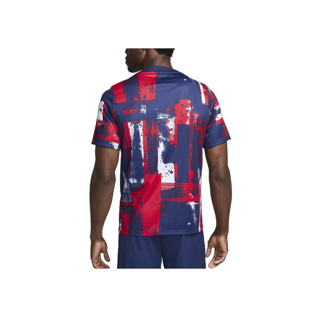 Nike Maglia da Calcio Pre-Partita Uomo PSG Academy Pro Casa Dri-FIT Blu Navy Rosso FN9657-411
