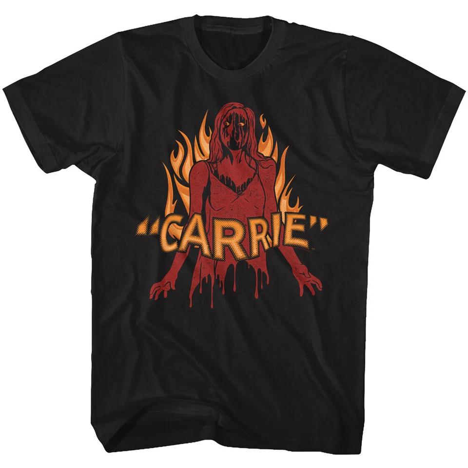 Carrie 1976 Horror Movie Bloody Carrie & Fire Men s T Shirt 4XL