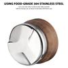 Professional 53MM Espresso Coffee Leveler Stainless Steel Construction Ergonomic Rosewood Grip Coffee Distributor Tool