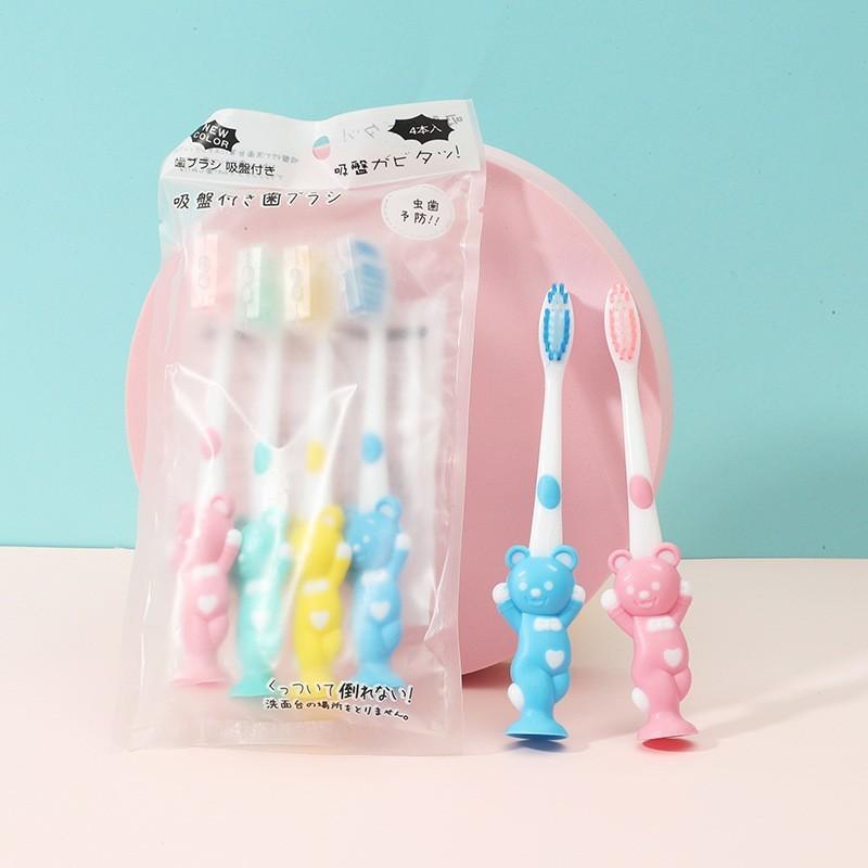Pack of 4 Premium Kids Soft Bristle Manual Toothbrushes, Gentle Gum Protection for Children Aged 3-12 Years Old