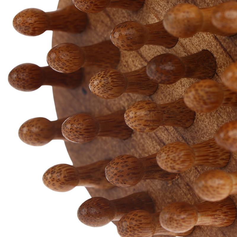 Multi-Functional Wood Therapy Massage Comb Scalp Head Massager Natural Wood Circular Tooth Guasha Scraping Body Massager