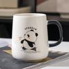 Panda Ceramic Mug with Lid and Spoon - Creative Gift for Home, Office, or Student
