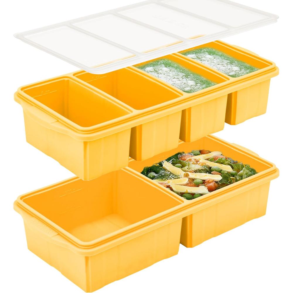 Silicone Freezer Tray With Lid-Soup Freezer