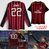 AC Milan Jersey 1314 Serie A Football Jersey Home Court Short Sleeve No. 22 Kaka Balotelli Classic Retro Jersey