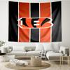 Bengals Team Logo Artwork Schnelltrocknendes Wandteppich zum Aufhängen für Schlafzimmer, Wohnzimmer, Spielzimmer, Dekorationskunstzimmer Wandteppich Feiertags- und Geburtstagsgeschenke