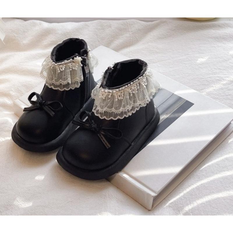 Anti-slip Shoes with Fleece Lining, Girls' Boots with Soft Soles, Baby Shoes, Toddler Shoes