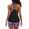 2024 Frauen Hohe Taille Tankini Sommer Neue Design Druck Bademode Badeanzug Bikini Badeanzug Zwei Stück Set Strand Tragen Bikinis