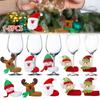 1-5pcs Wine Cup Glass Ring Card Ring Christmas Home Decoration Supplies Navidad Noel Table Xmas New Year Eve Party Decoration