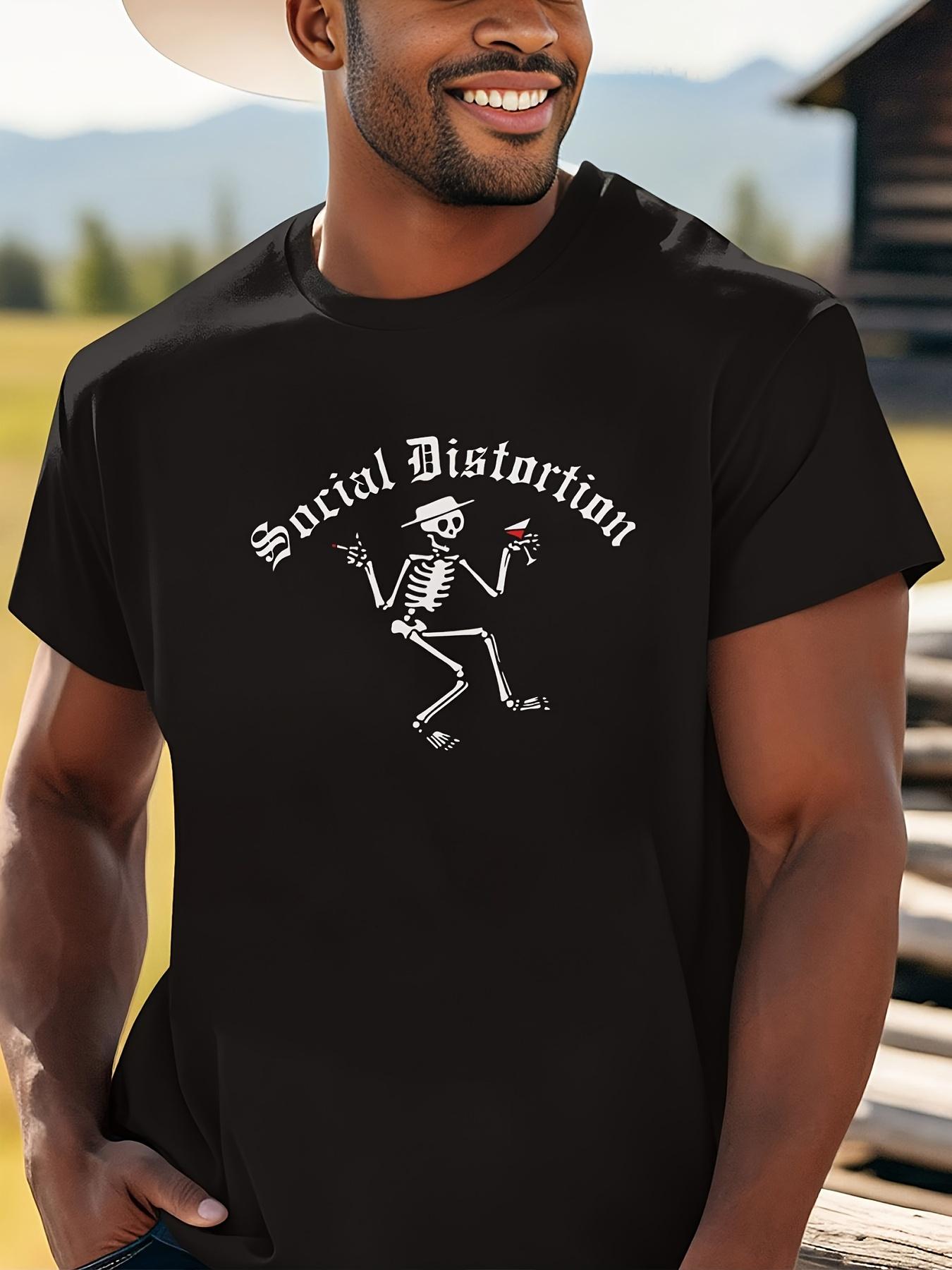 Social Distortion Graphic T-shirt -  Social Distortion  Skeleton Print L