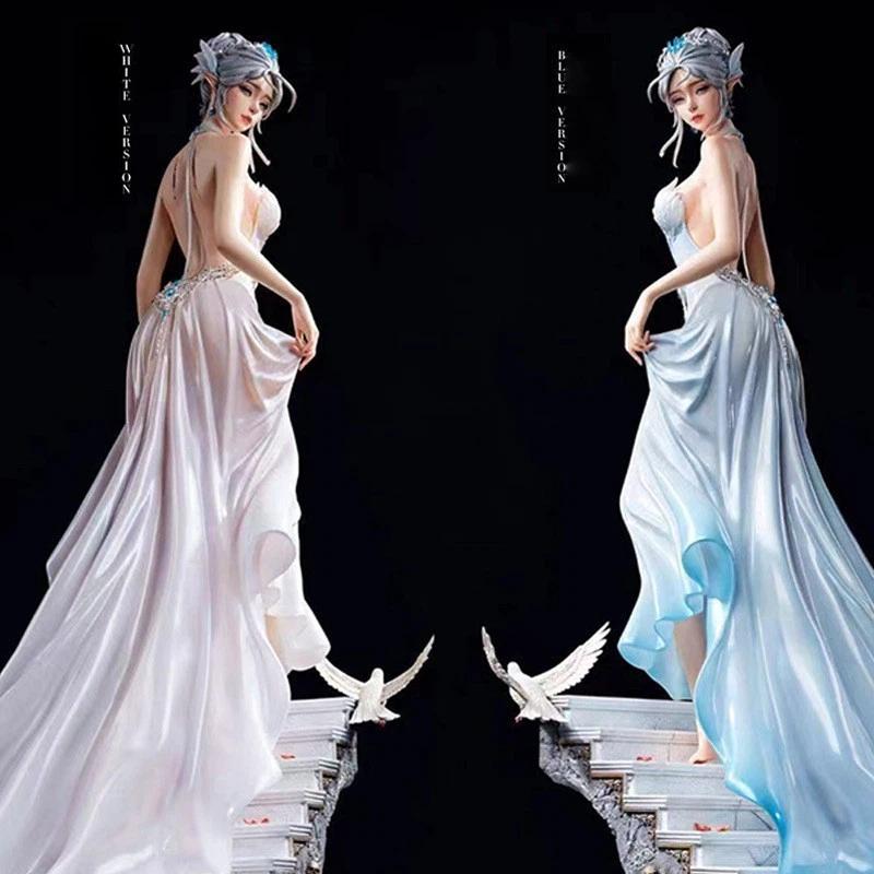 Ghost Blade Ice Princess Hai Qinyan Statue, Looking Back Anime Figure Model, Collector Art Display Gift