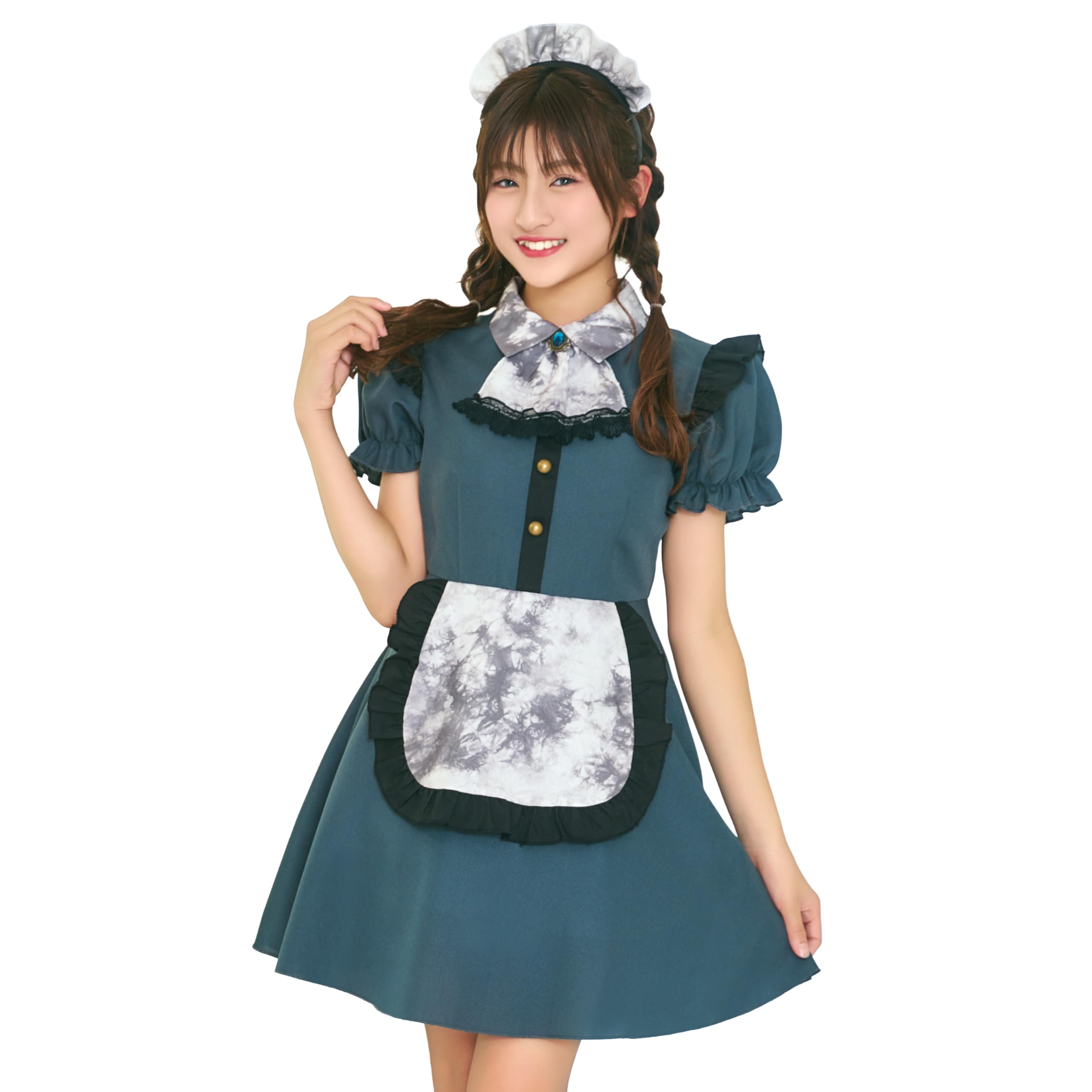 Clearstone COSCHU Cosplay Halloween Antique Maid Kids Junior 150cm Girls Green