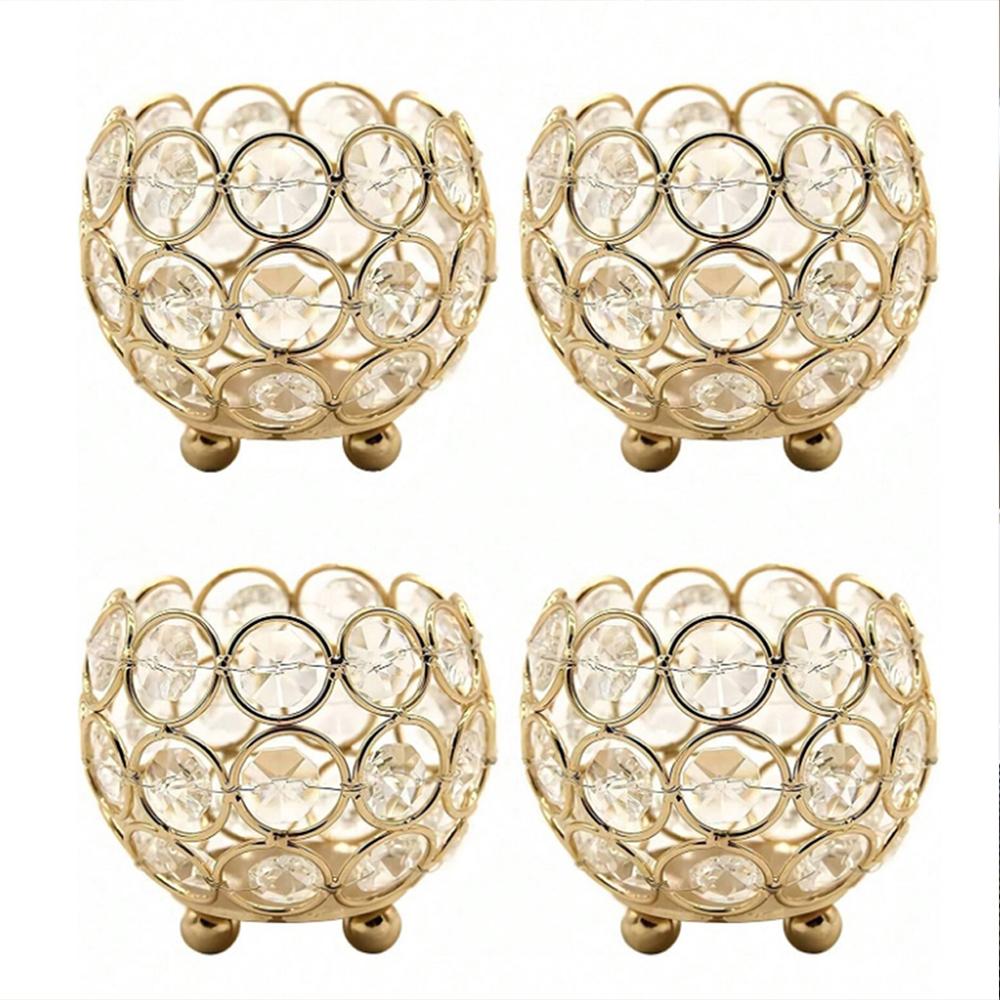 

Золотой хрустальный подсвечник для чайной свечи, фонарь для свечи, чаша для юбилея, свадьбы, Дня благодарения, Рождества, украшение стола для празднования