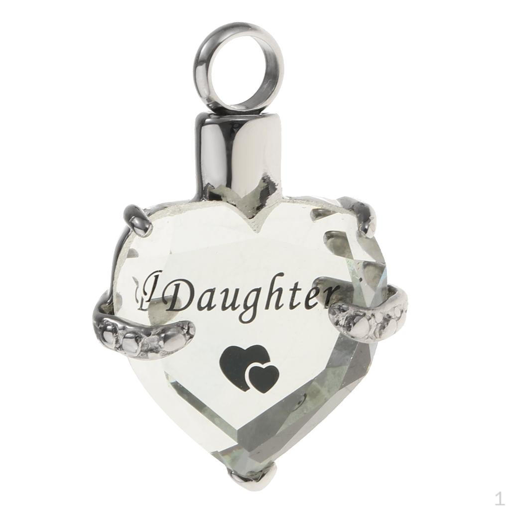 Cremation Jewelry Ash Urn Pendant Keepsake Daughter