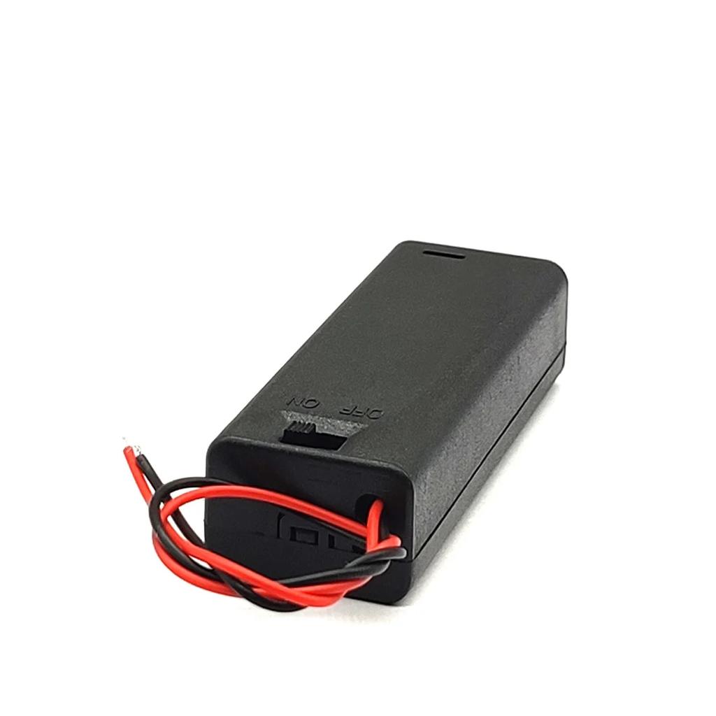 1/2/3/4 Slots AA Battery Holder 1.5V/3V/4.5V/6V AA Battery Storage Box With Leads Wirees ON/Off Switch Screw Cap Case Back Cover
