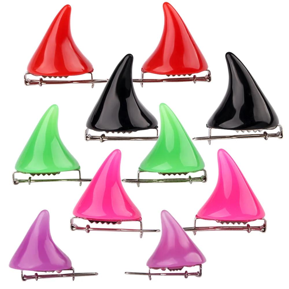 Halloween Hair Accessories Clip 1 Pair Small Demon OX Horn Hairpins Gothic Party Cosplay Costume Pin Hairpins Costume Horn