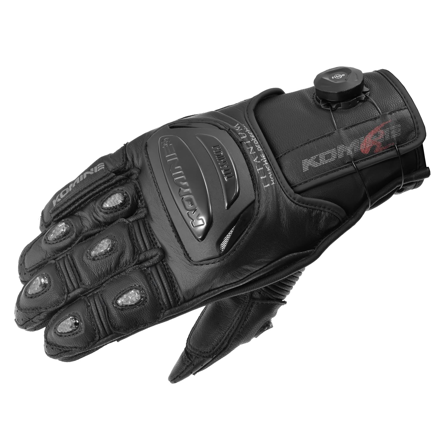 

Komine Motorcycle Gloves Dial Fit Sport Leather Medium GK-254 Gloves, Black, чёрный