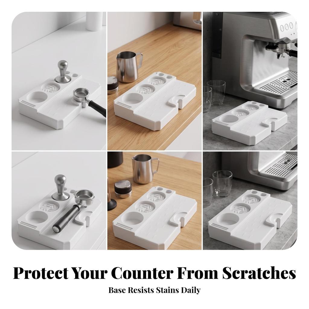 Espresso Tamper Holder with Side Cutout Compact Portafilter Stand