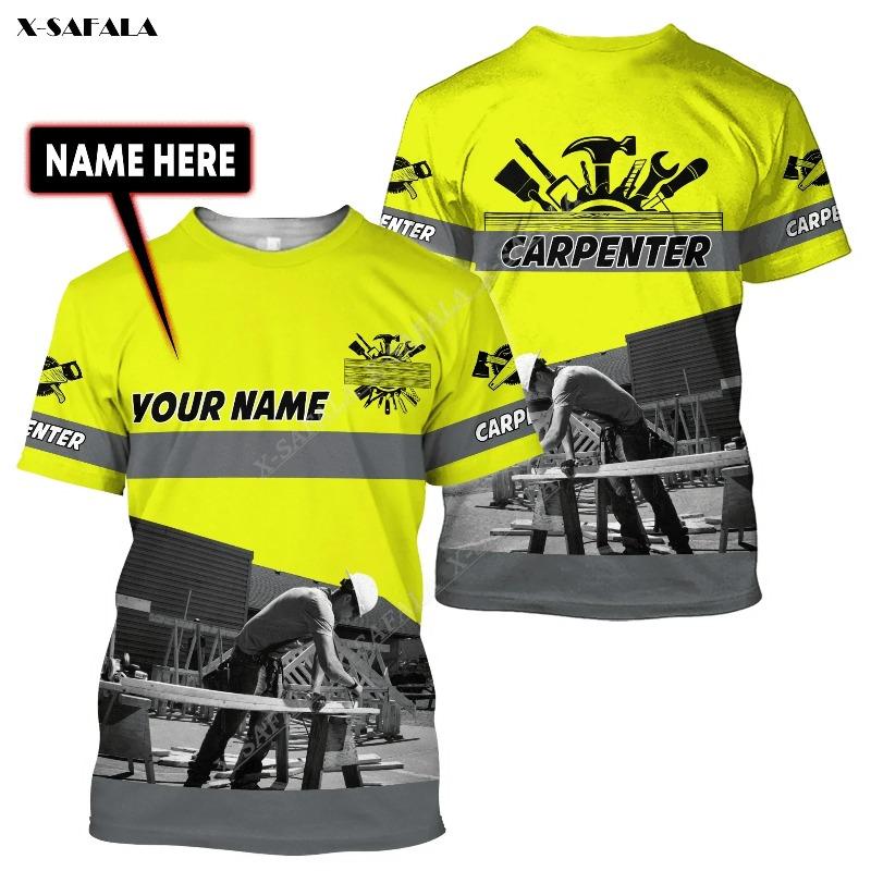 

Lineman Welder Trucker Mechanic Electrician Truck 3D Print T-shirt Men Top Tee Non-Workwear Cosplay Safety Uniform 6XL
