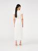 2026 European Spring/Summer Women's Solid Color Deep V-Neck Short Sleeve Long Dress