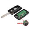 433MHz 2-knappars byte av fjärrkontroll till bil med Chip Fob-sändare Clicker Alarm Passar för Peugeot 2004-2008 Key