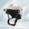 New Motorcycle Helmet MEN Woman Electric Motor Car Scooter Bike Open Face Half Helmet Anti Safety Hat Bicycle Cap With Goggles