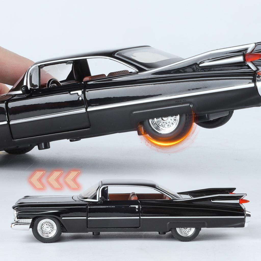 1:32 Cadillac Eldorado Biarritz Classic Retro Car Alloy Metal Diecast Model Car Miniature Vehicle High Simulation Gift Boyfriend