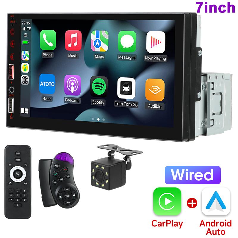 7 Inch Car Radio 1 Din MP5 Carplay Android Auto HD Autoradio Multimedia Player Car Stereo Bluetooth USB FM Universal NO 2Din
