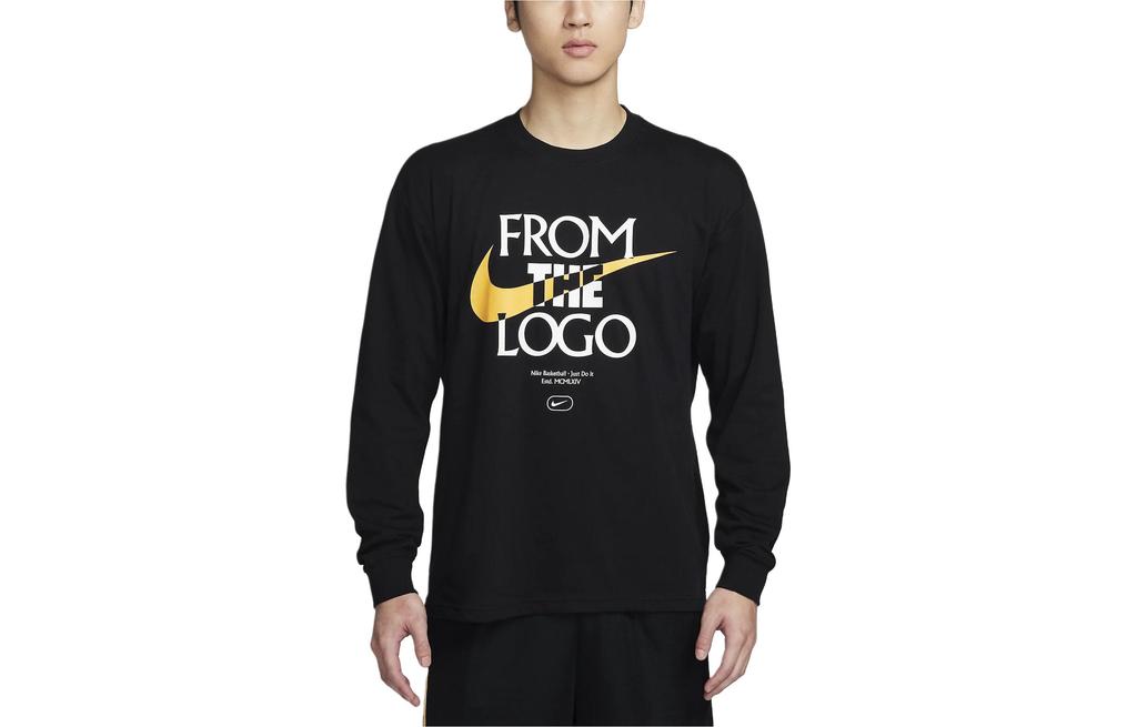 Nike T Shirts Men's Black Crew Neck Moderate FQ4921-010