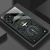 Aircraft control board pattern glass phone case suitable for Samsung Galaxy S26 S25 S24 S23 S22 S21 S20 FE/Ultra/Plus anti fall