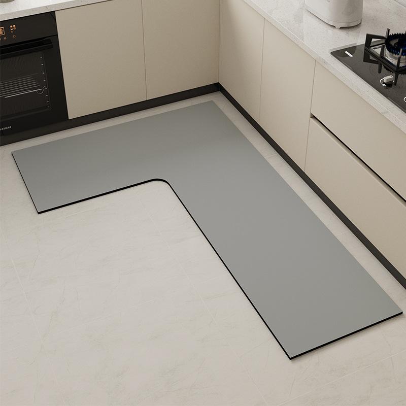 

Кухонные коврики L-образной формы премиум-класса: грязеотталкивающая, простая в уходе, впитывающая, быстросохнущая диатомовая грязь для бытового использования. 100*120cm