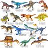 Simulation Animal Dinosaur Model Stegosaurus Hadrosaur Tyrannosaurus Figures Cognitive Educational Puzzle Toys Christmas Gifts