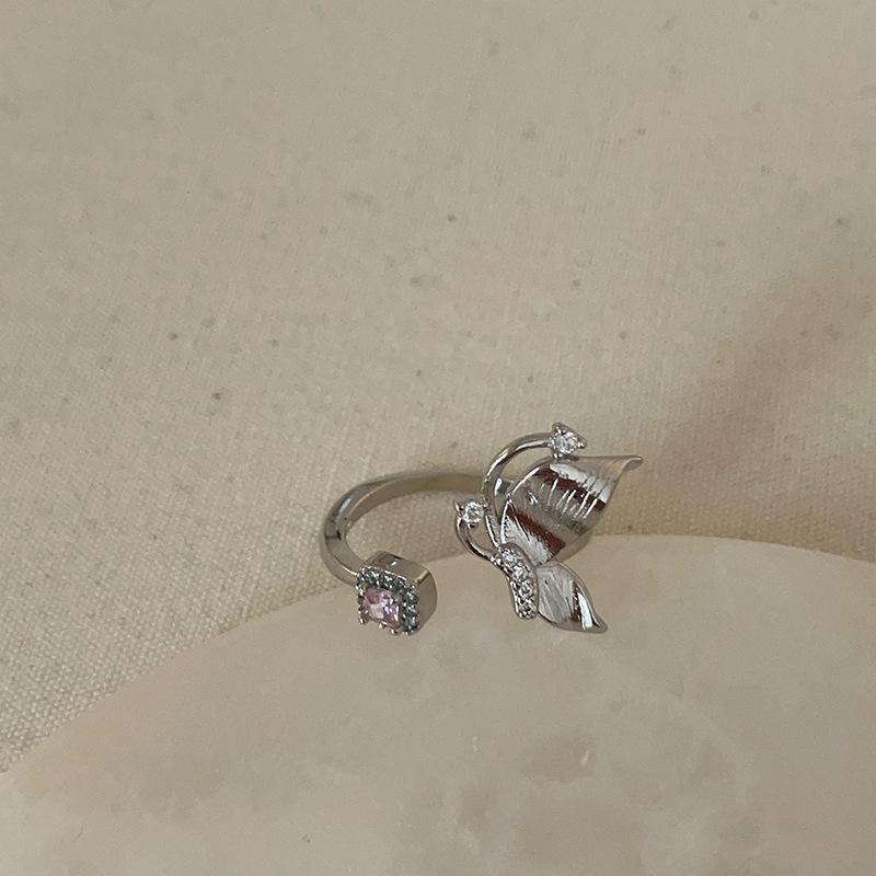 Light Luxury Simple Pearl Bow Open Ring Collection Female Personality Unique Exquisite Fashion Versatile Ring Ring