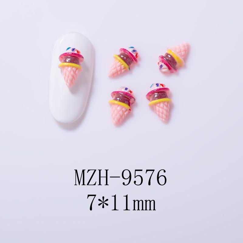 

3D Літні Мультяшні Аксесуари для Нігтів – Милі Смоляні Прикраси у вигляді Морозива та Донатів