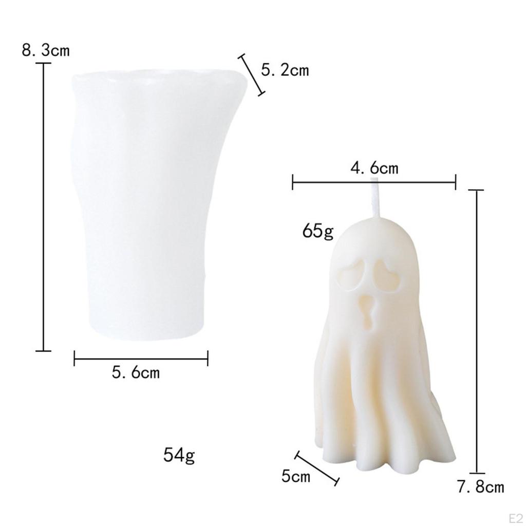 3D Ghost Candle Model Making Epoxy Resin Casting Decorative Clay Crafts Home Decoration Party
