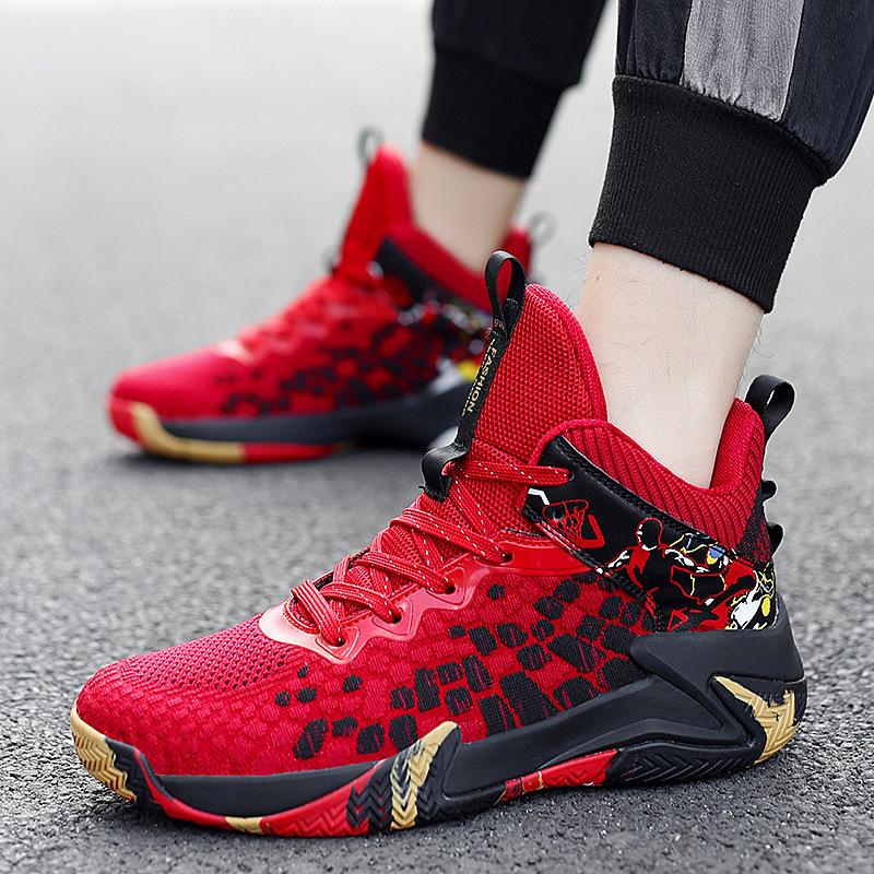 Source Basketball shoes Men's high-top Jinjiang sneakers Cement ground Outdoor foreign trade casual shoes Running sneakers