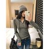 Women's Slim Fit Hooded Henley with Long Sleeves - Comfortable, Skin-Friendly Autumn/Winter Base Layer Top