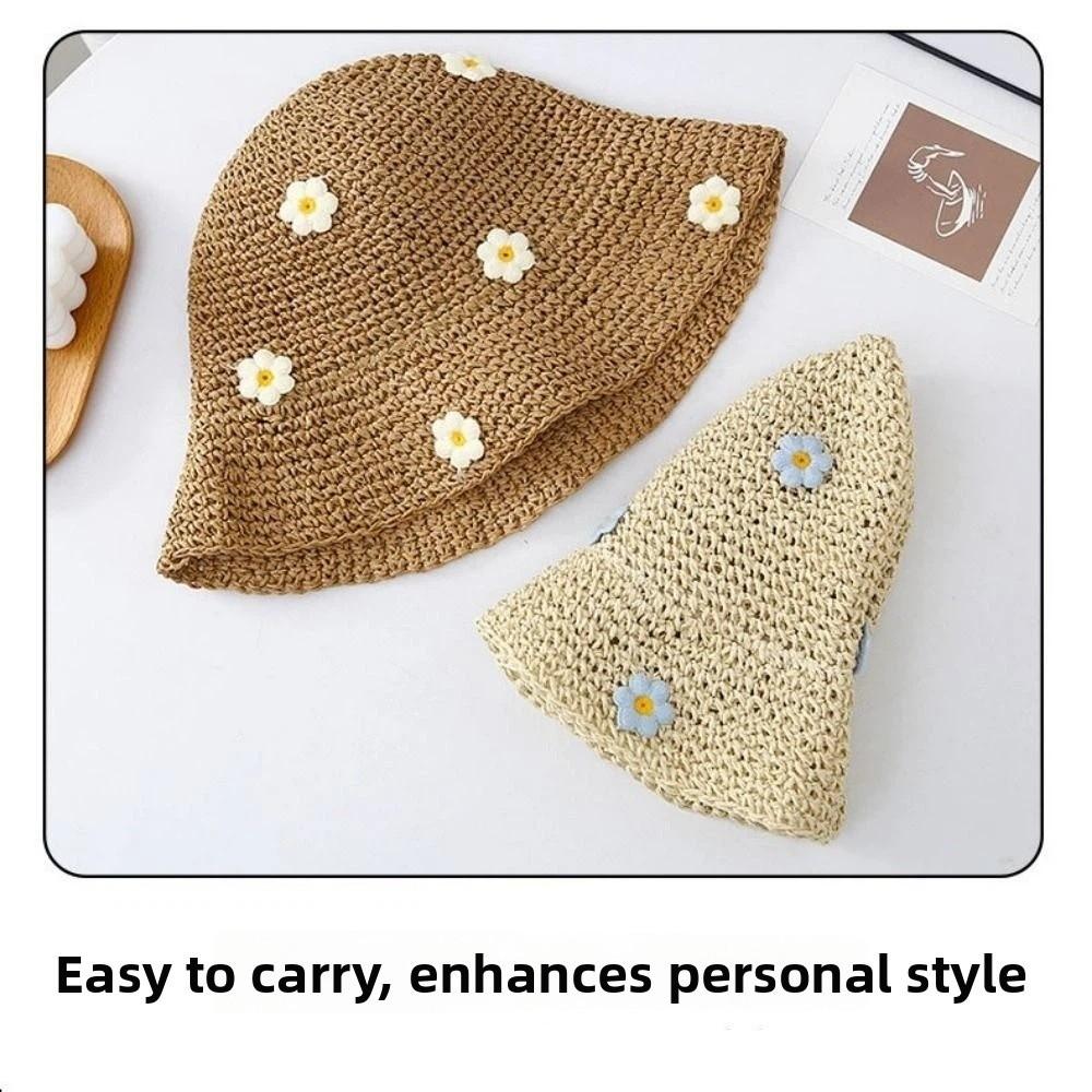 Elegant Lace Brim Sunshade Cap Breathable Sunscreen Cap Vacation Folding Sunshade Hat  Summer